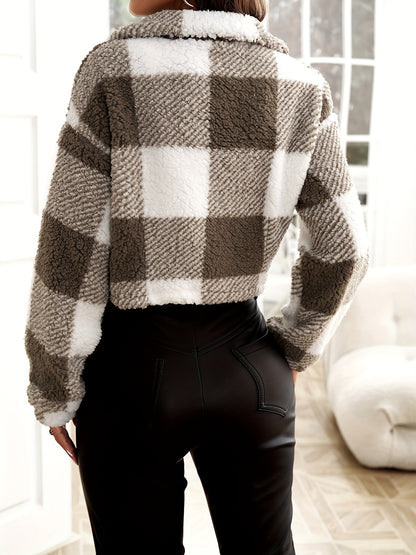 Plaid Teddy Jacket