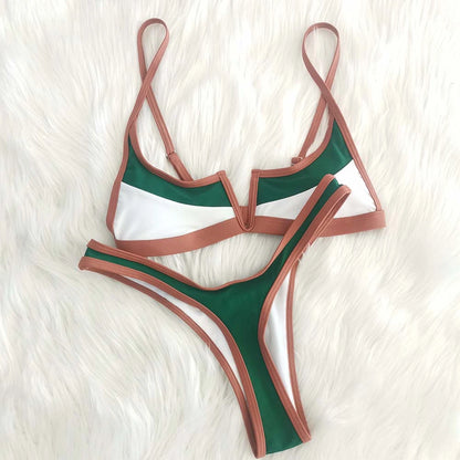 Vintage Retro Brazilian V Wire Bikini