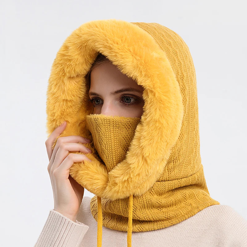 Warm Hooded Knitted Balaclava