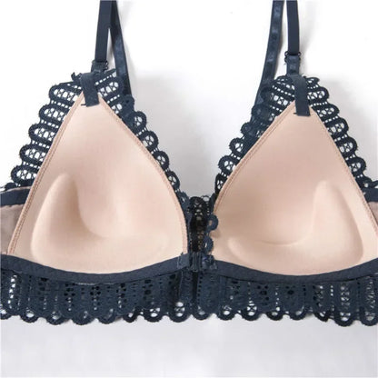 Lace Bralette Front Closure Bra