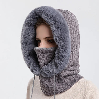 Warm Hooded Knitted Balaclava