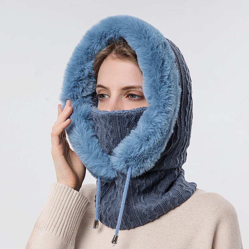 Warm Hooded Knitted Balaclava