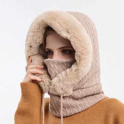 Warm Hooded Knitted Balaclava