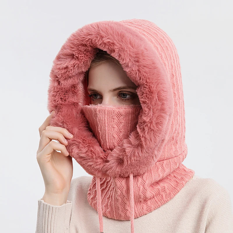 Warm Hooded Knitted Balaclava