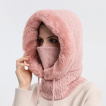 Warm Hooded Knitted Balaclava