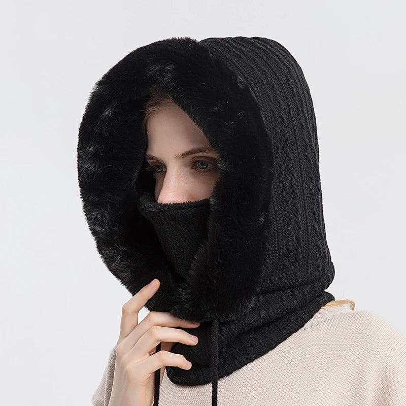 Warm Hooded Knitted Balaclava