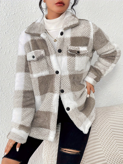 Plaid Pattern Casual Jacket